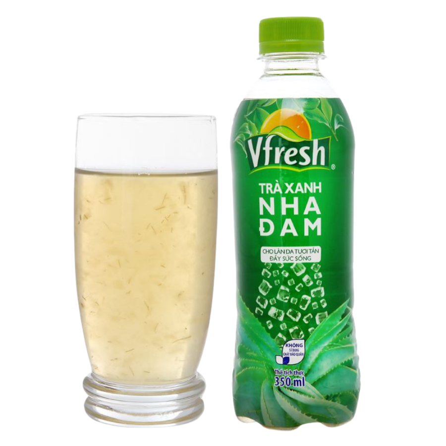 Nước Trà xanh Nha đam VNM V-fresh 350ml 0